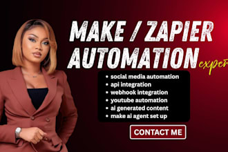 set up make com automation make com scenario with zapier and make com