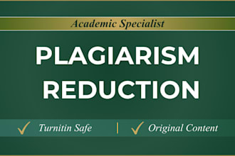 provide professional plagiarism removal