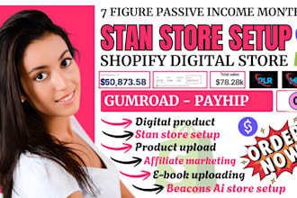 setup stan store, whop, kofi, stan store marketing, beacons ai, payhip, gumroad