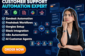 build zendesk automation fresdesk gorgias customer agent slack n8n integration