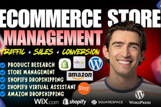 do ecommerce store management for shopify, etsy, ebay, amazon, tiktok shop