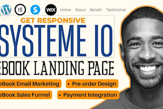 build systeme io ebook landing page systeme io sales funnel ebook website design