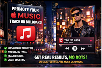do your apple track promotion on billboard no bot