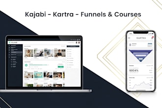 create kajabi funnels, kartra course systems and profitable online course sites
