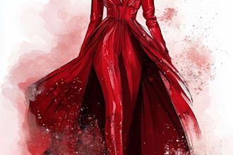 create fashion design clothes illustration