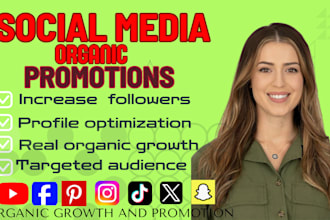 grow and promote tiktok, x, instagram account for visibility and growth