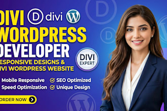 design divi wordpress developer  with responsive designs divi wordpress website