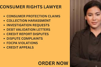 resolve consumer violations, debt collection disputes and credit report errors