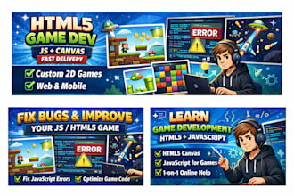 develop HTML5 and javascript games for web and mobile