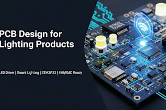 pcb for smart lighting product, led driver, stm32 esp32 mcu lighting control ota