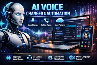 build ai voice changer, ai voice calling agent, ai voice automation saas app