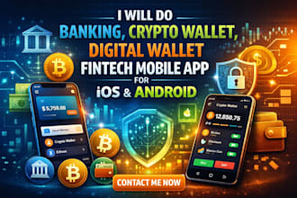create banking crypto wallet digital wallet fintech mobile app for ios android