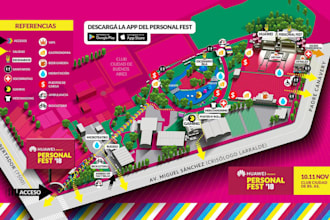 design event maps, festival site maps, concert venue maps and expo layouts