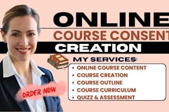create online course content, training manual and workbook course creation