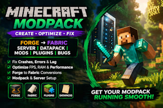 create optimize minecraft modpack forge to fabric server datapack mod plugin bug