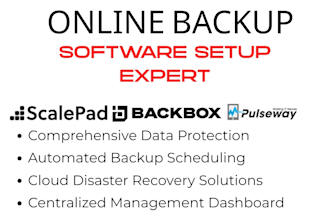 setup online backup software scalepad druva radar axcient pulseway crashplans