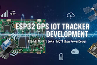 develop esp32 gps iot tracker hardware with lte m nb iot lora ota mqtt pcb