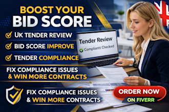 review UK tender response fix compliance issues and boost bid score