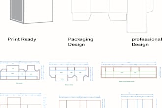 do print ready product packaging design with dieline