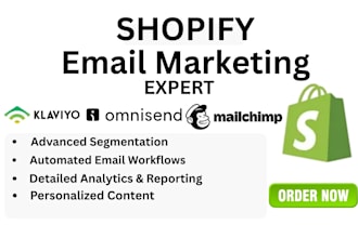 setup shopify email marketing klaviyo omnisend mailchimp privy sendinblue aweber
