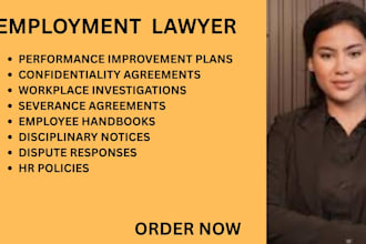 draft employee handbooks,dispute responses, severance agreements and HR policies