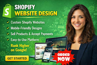 build shopify store, design redesign copy ecommerce website, dropshipping store