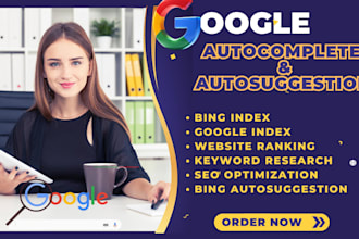 do keyword research on google autocomplete bing ranking website on first page