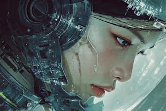 design stunning sci fi portrait art