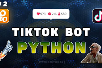 build tiktok live streaming bot, tiktok api bot, instagram api bot, youtube bot
