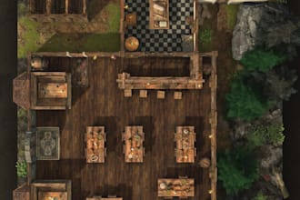 create highly detailed rpg battle maps