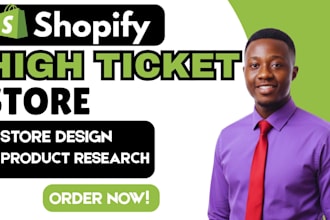 do shopify high ticket dropshipping store, shopify high ticket product research