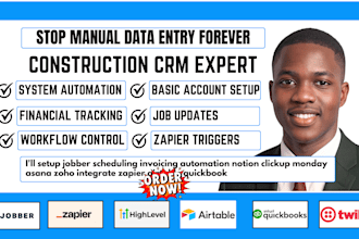 setup jobber schedulings invoicing automation twilo integrate airtable quickbook