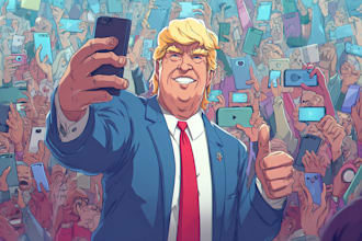create a political caricature and cartoon art