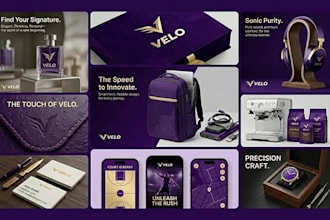 design luxury canva branding kit signature logo brand book social media template