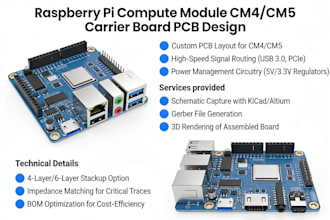 design pcb for raspberry pi compute module cm4 cm5, carrier board
