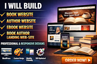 build book website author website ebook website book author landing page website