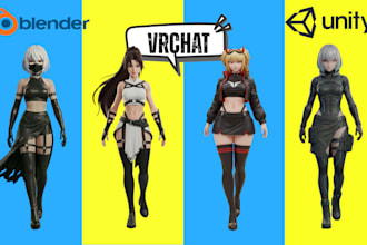 craft a professional custom vrchat character in blender