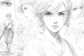 sketch anything or concept into anime style
