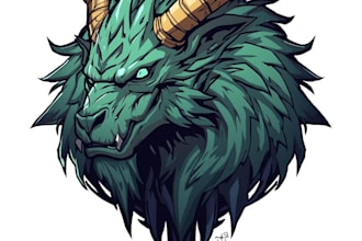 do mythical beasts, monsters, fantasy logo or illustrations
