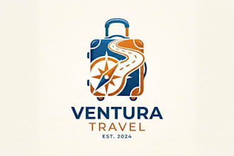 design a unique and professional suitcase logo for your brand