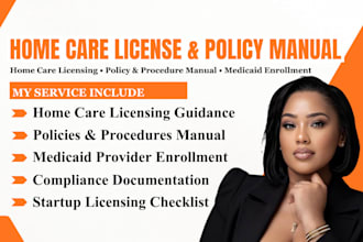 do license and certificate application for home care and enroll for medicare
