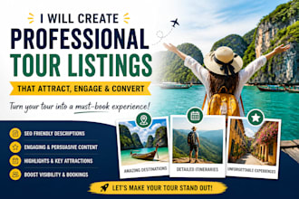 list and optimize your tours activities on getyourguide