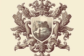 design a detailed vintage emblem logo with illustration