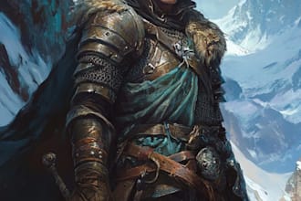 draw a fantasy character ilustration