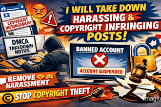 remove copyright infringing link tiktok,instagram,facebook,youtube,google,x,by