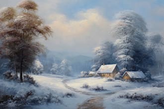 paint a real oil painting on canvas
