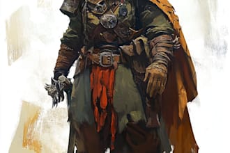 draw a fantasy character ilustration