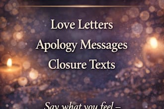 write a heartfelt love letter, apology, or meaningful relationship message