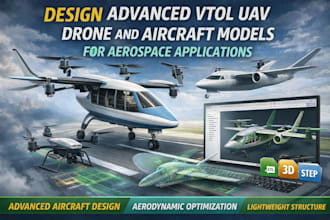 design advanced vtol uav, drone, and aircraft models for aerospace applications