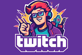 design custom twitch logo and twitch overlays for stream